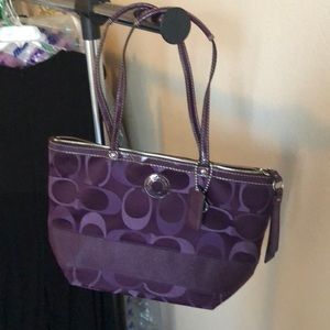Purple coach purse